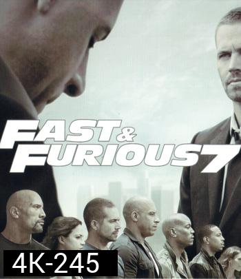 4K - Fast & Furious 7 (2015) เร็ว..แรงทะลุนรก 7 - แผ่นหนัง 4K UHD